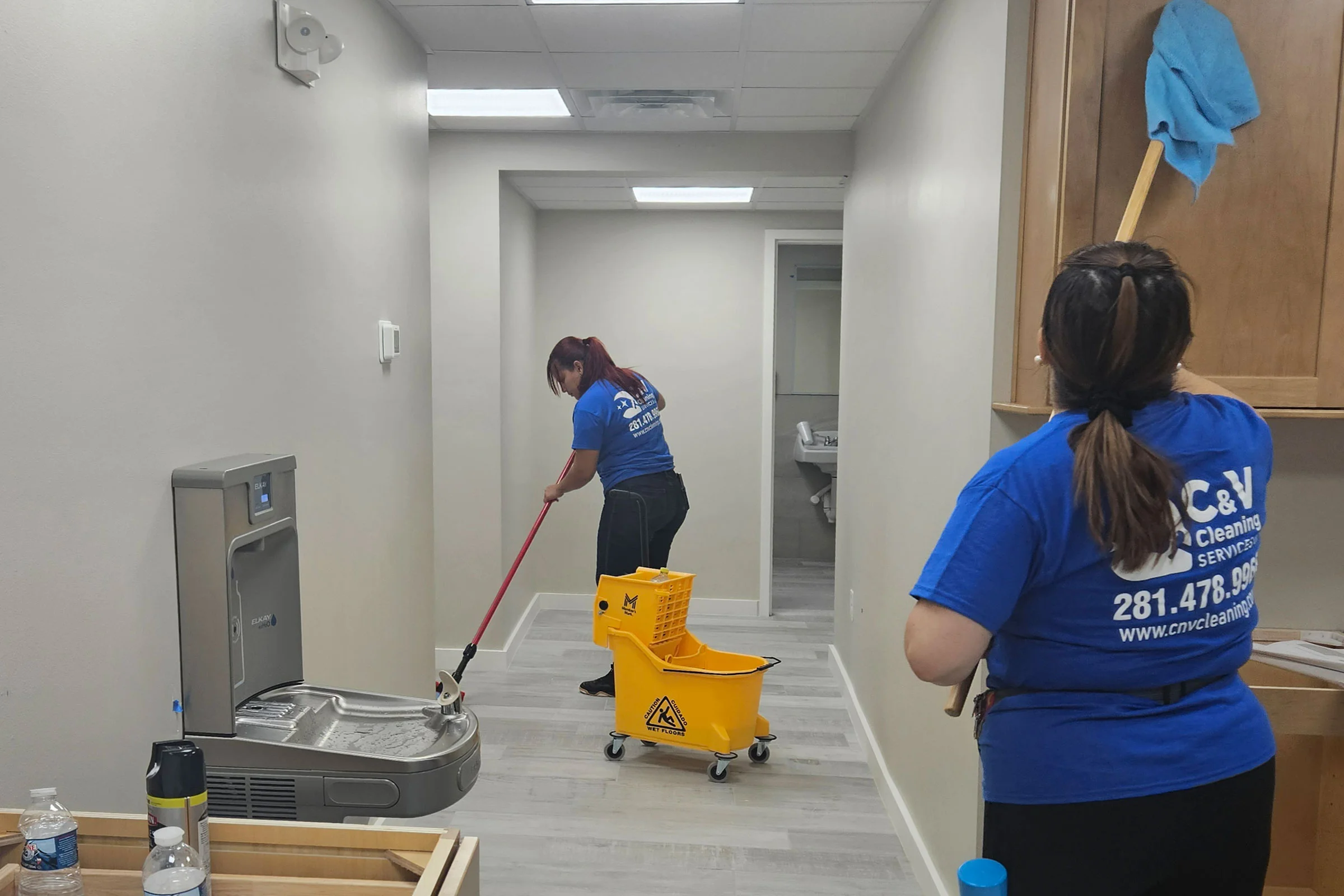 C&V Cleaning team maintaining a commercial facility interior